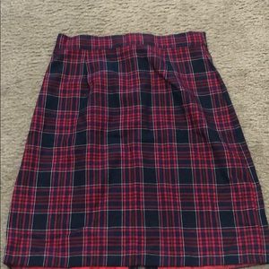 a-line plaid skirt